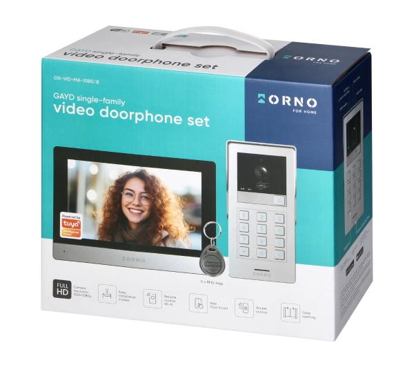Orno OR-VID-MA-1080/B GAYD 8" szyfrator ekran dotykowy Wi-Fi  Full HD - Kup na Raty - RRSO 0%