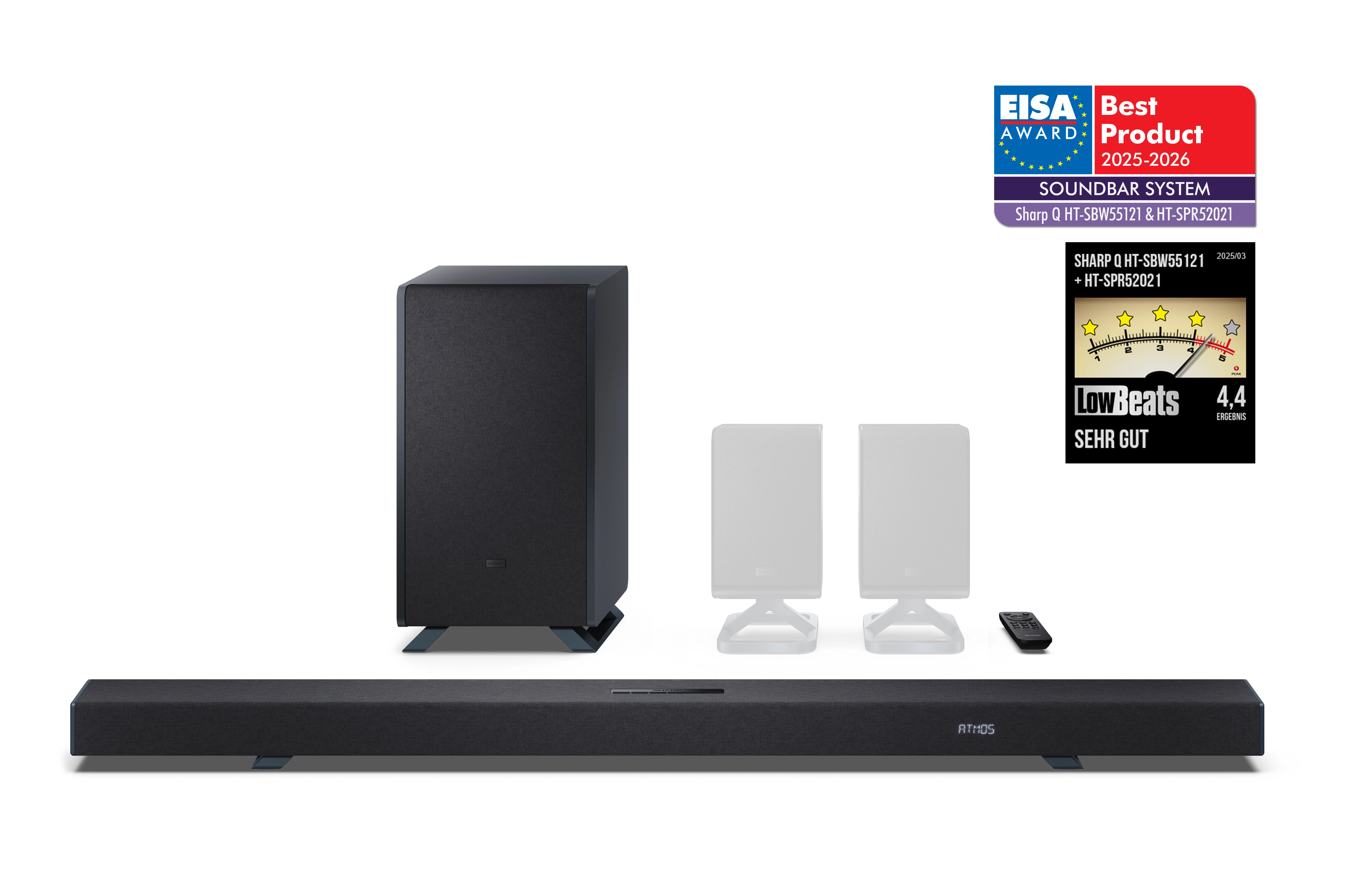 Soundbar Sharp HT-SBW55121  5.1.2 Bluetooth Czarny