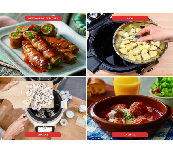 Tefal Cook4me Touch Pro CY94X1F1 1600W 6l Kosz do gotowania na parze Pokrywa do zapiekania Extra Crisp - Kup na Raty - RRSO 0%
