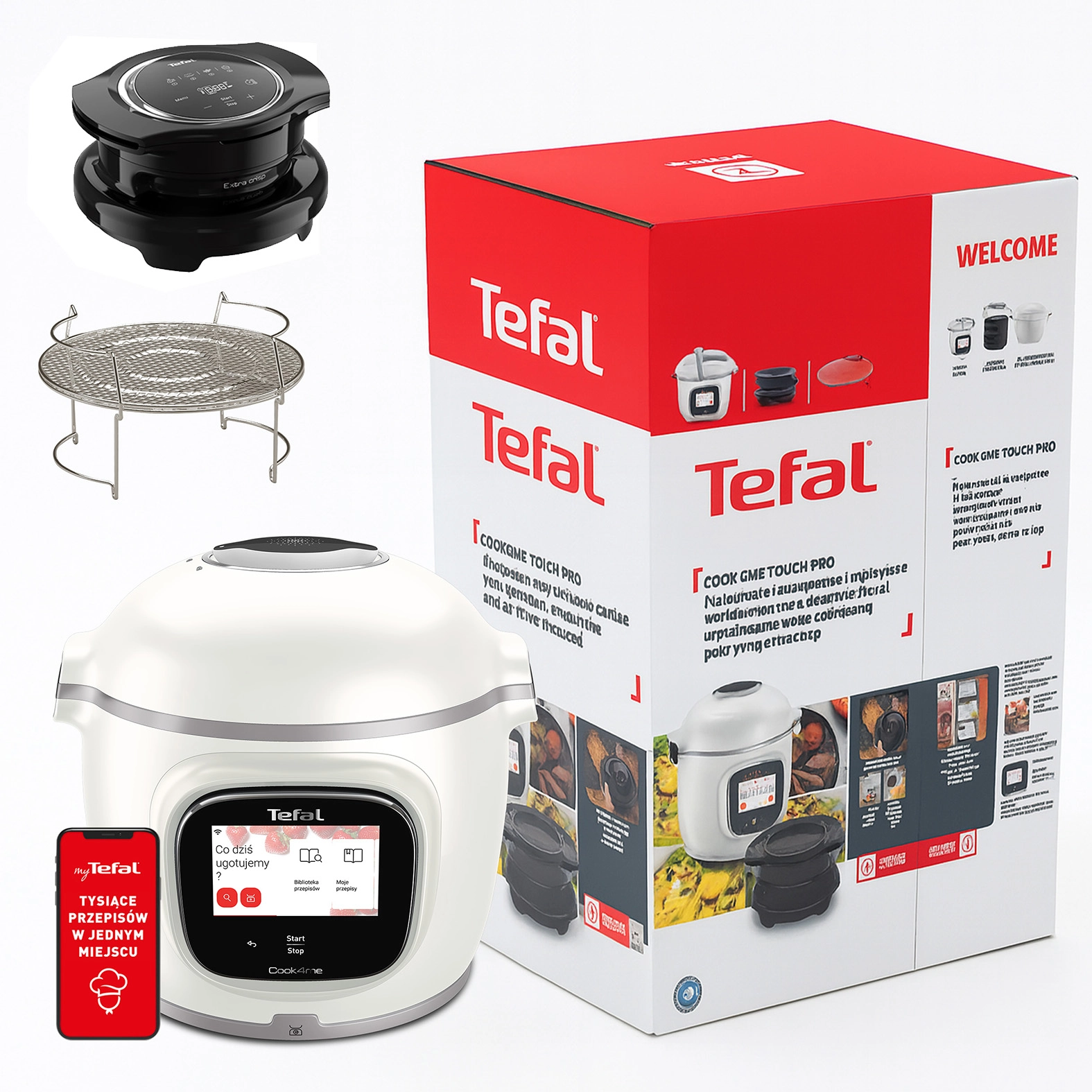 Tefal Cook4me Touch Pro CY94X1F1 1600W 6l Kosz do gotowania na