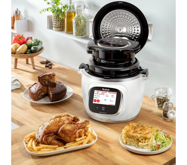 Tefal Cook4me Touch Pro CY94X1F1 1600W 6l Kosz do gotowania na parze Pokrywa do zapiekania Extra Crisp - Kup na Raty - RRSO 0%