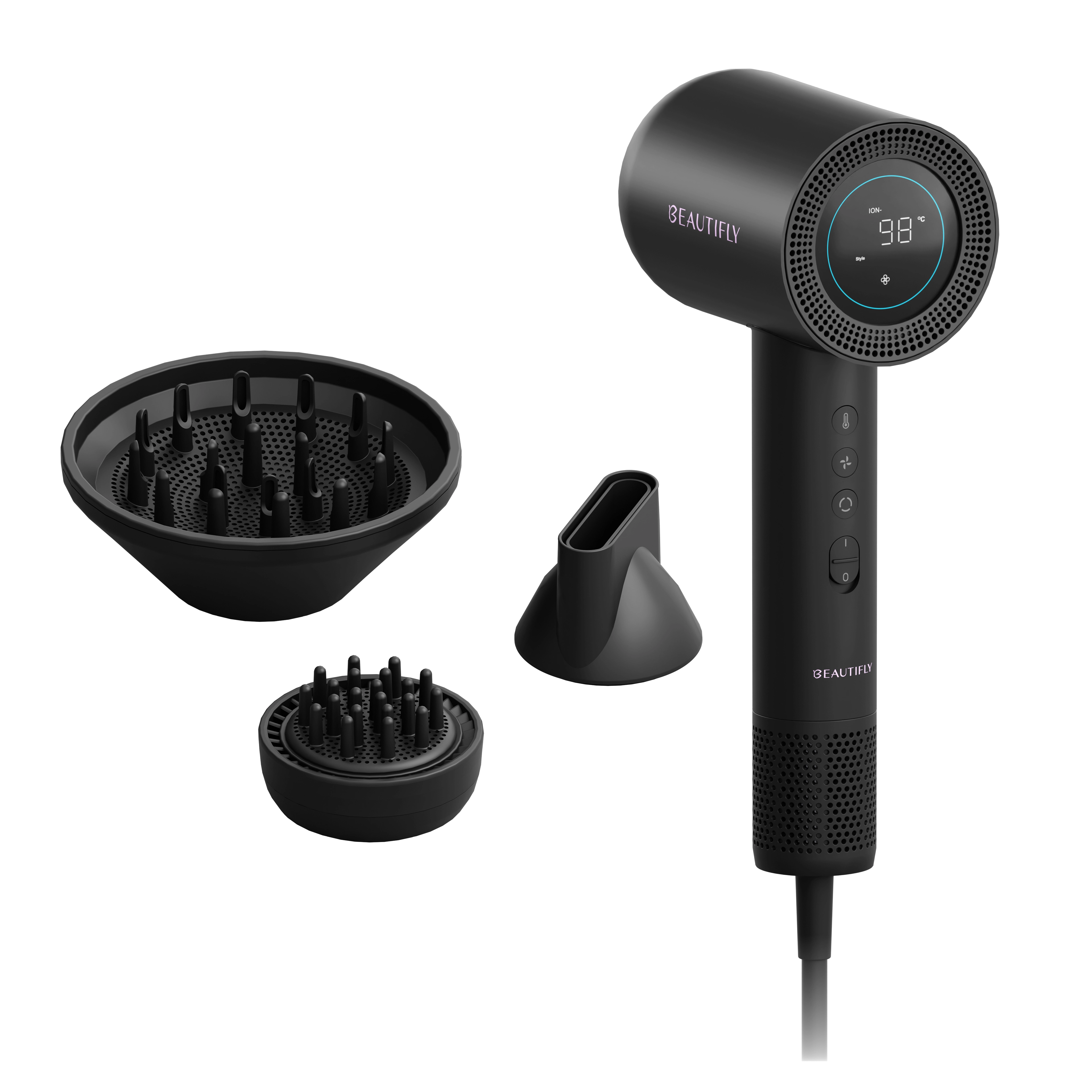 Suszarka do włosów Beautifly MistEssence Jonizacja Dyfuzor 1600W 3 prędkości 7 temperatur