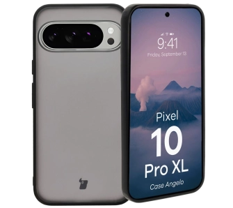 Etui Bizon Angelo do Google Pixel 10 Pro XL Przydymione z czarną ramką