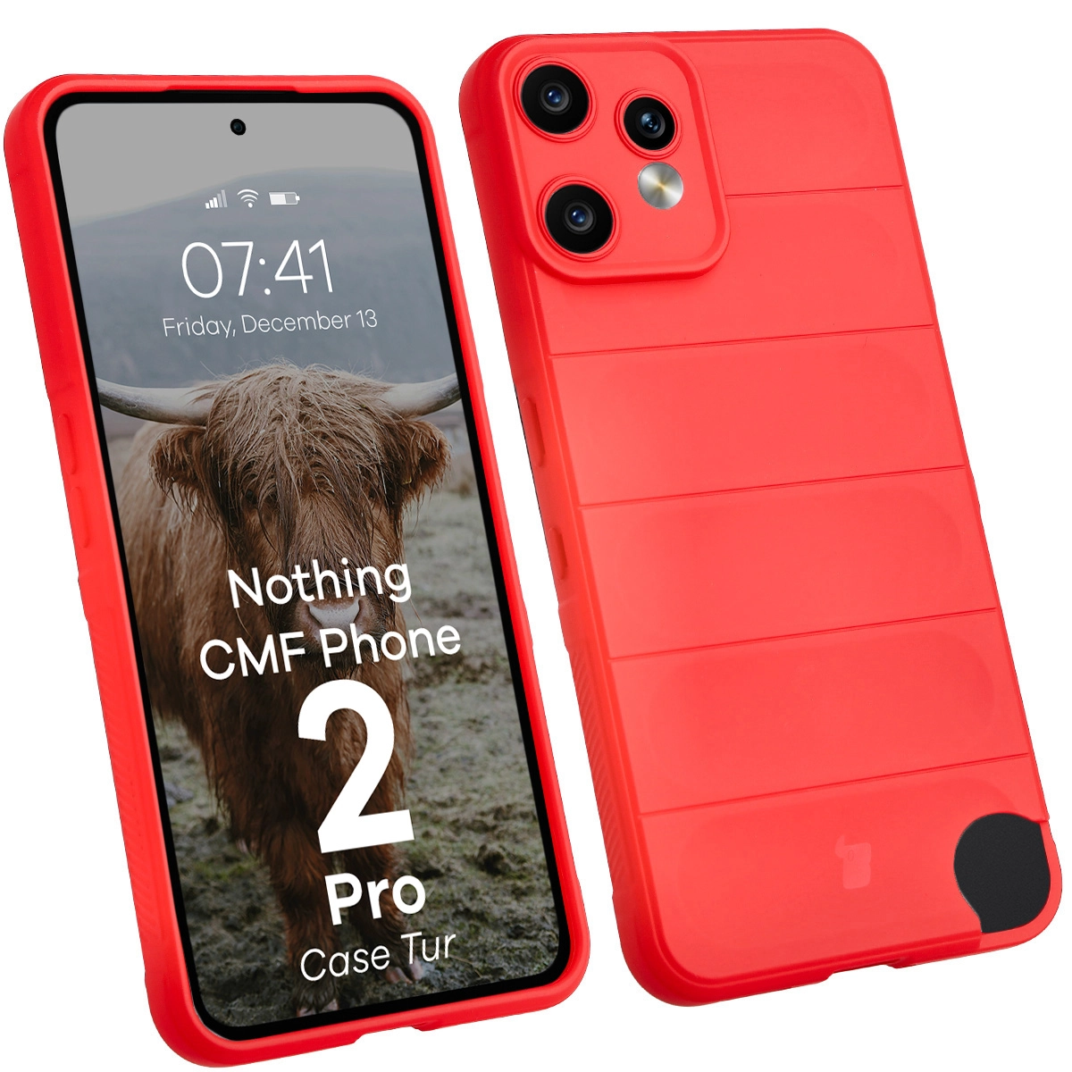Etui Bizon Tur do Nothing CMF Phone 2 Pro Czerwony