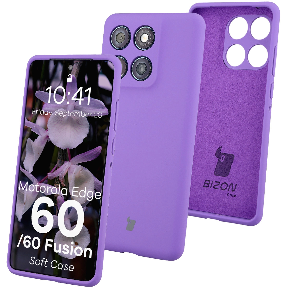 Etui Bizon Soft do Motorola Edge 60 Fusion / Motorola Edge 60 Fioletowy