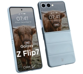 Etui Bizon Tur do Samsung Galaxy Z Flip7 Jasnoniebieski