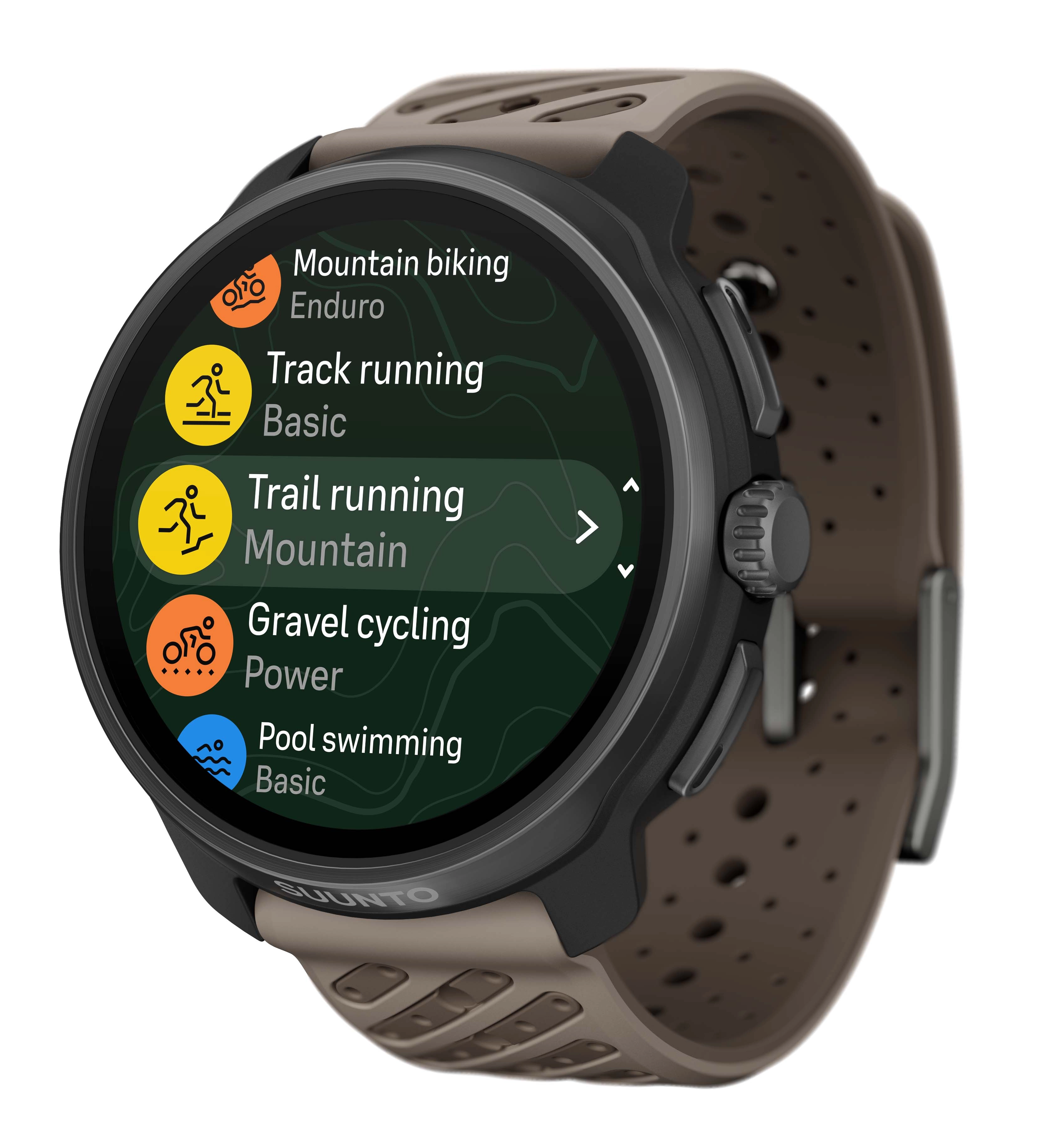 Zegarek sportowy Suunto Race 2 Titanium Trail 49mm GPS Czarno-brązowy