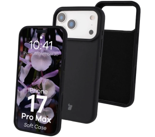 Bizon Silikonowe Soft do Apple iPhone 17 Pro Max Czarny