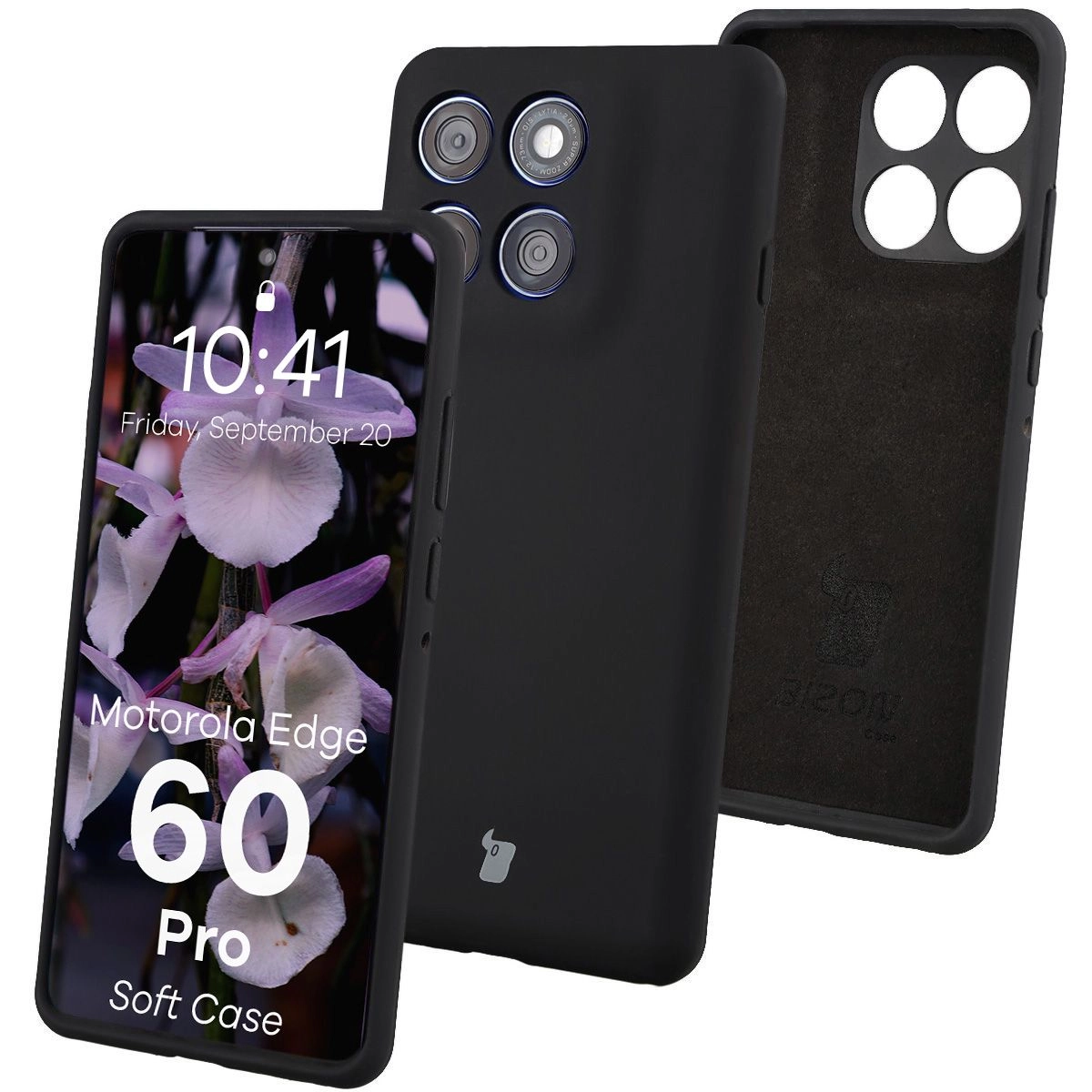 Etui Bizon Soft do Motorola Edge 60 Pro Czarny
