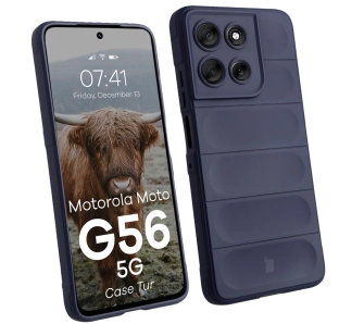 Etui Bizon Tur do Motorola Moto G56 5G Granatowy