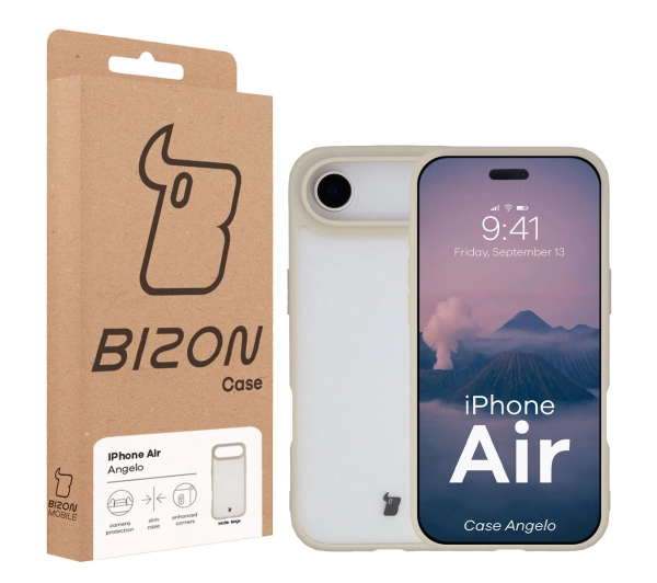Bizon Angelo do Apple iPhone Air z beżową ramką