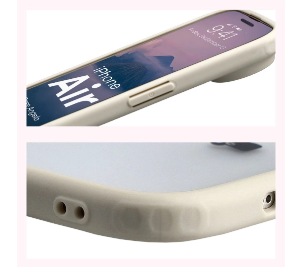 Bizon Angelo do Apple iPhone Air z beżową ramką