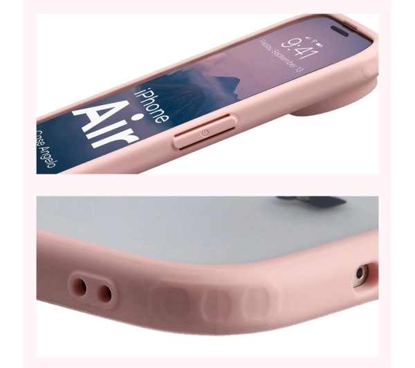 Bizon Angelo do Apple iPhone Air z różową ramką
