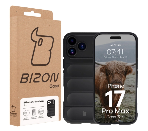 Bizon Tur do Apple iPhone 17 Pro Max Czarny