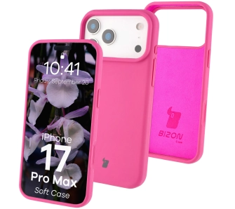Etui Bizon Silikonowe Soft do Apple iPhone 17 Pro Max / 18 Pro Max Fuksja