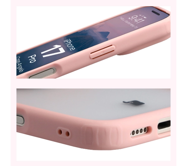 Bizon Angelo do Apple iPhone 17 Pro z różową ramką