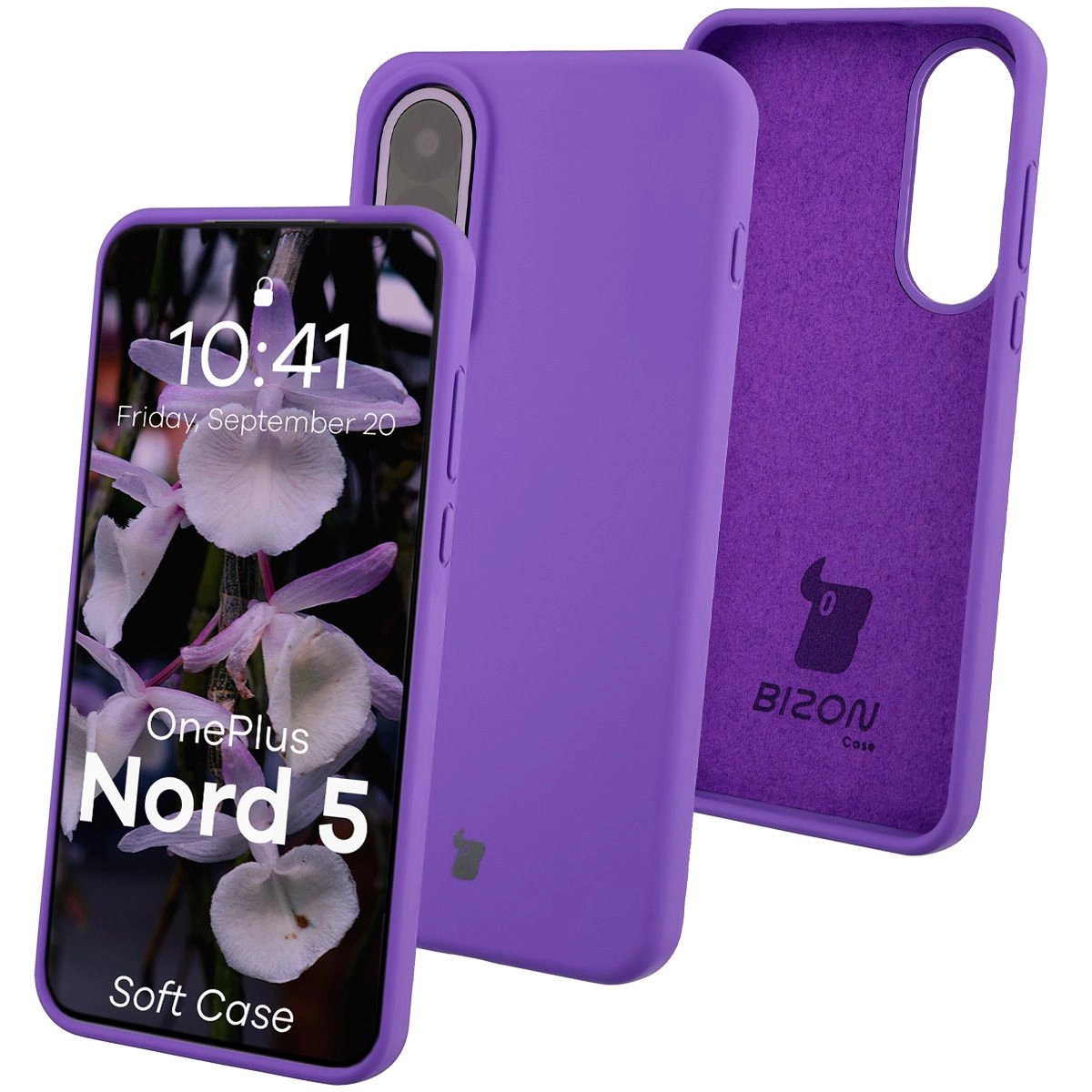 Etui Bizon Soft do OnePlus Nord 5 fioletowy