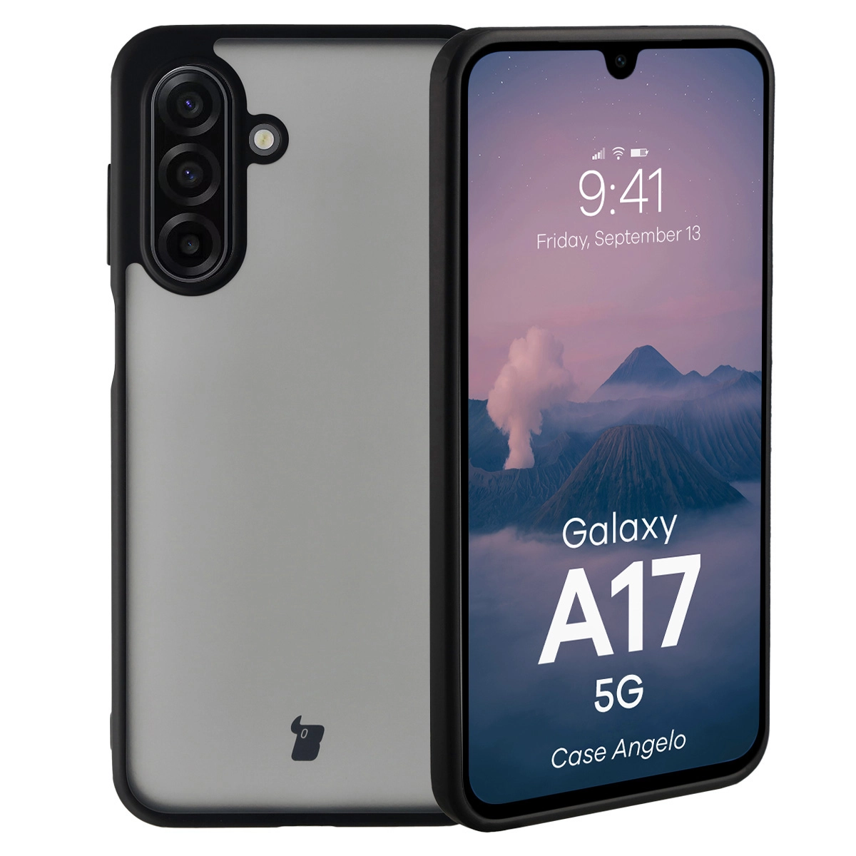Etui Bizon Angelo do Samsung Galaxy A17 5G Black z czarną ramką