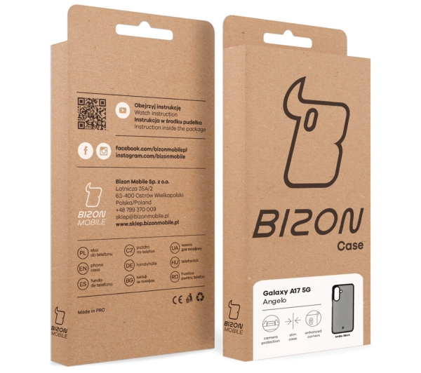 Bizon Angelo do Samsung Galaxy A17 5G Black z czarną ramką