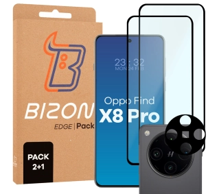 Bizon 2x szkło + szybka na aparat Edge 2 Pack do Oppo Find X8 Pro