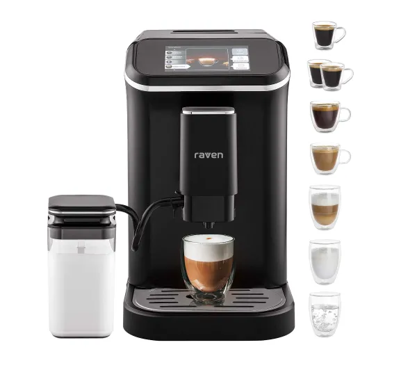 Ekspresy do kawy ciśnieniowe - Raven EEC001 18,8cm szerokości Wyjmowany blok zaparzający