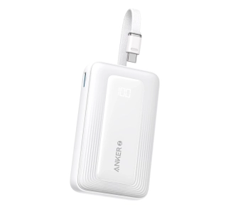 Powerbank Anker Zolo (A1688H21) 10000mAh 30W wbudowany kabel USB-C Biały