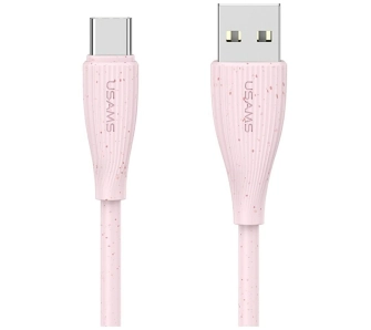 Kabel USAMS Green Series 18W 3A USB-A do USB-C 1m Różowy