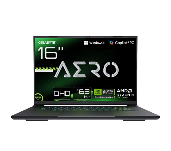 Gigabyte AERO X16 1TH 16" 165Hz Ryzen AI 7 350 16GB RAM 1TB Dysk SSD RTX5050 DLSS4 Win11 Biały Funkcje AI - Kup na Raty - RRSO 0%