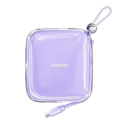 Powerbank Joyroom JR-L005 10000mAh Wbudowany kabel Lightning 12W Fioletowy