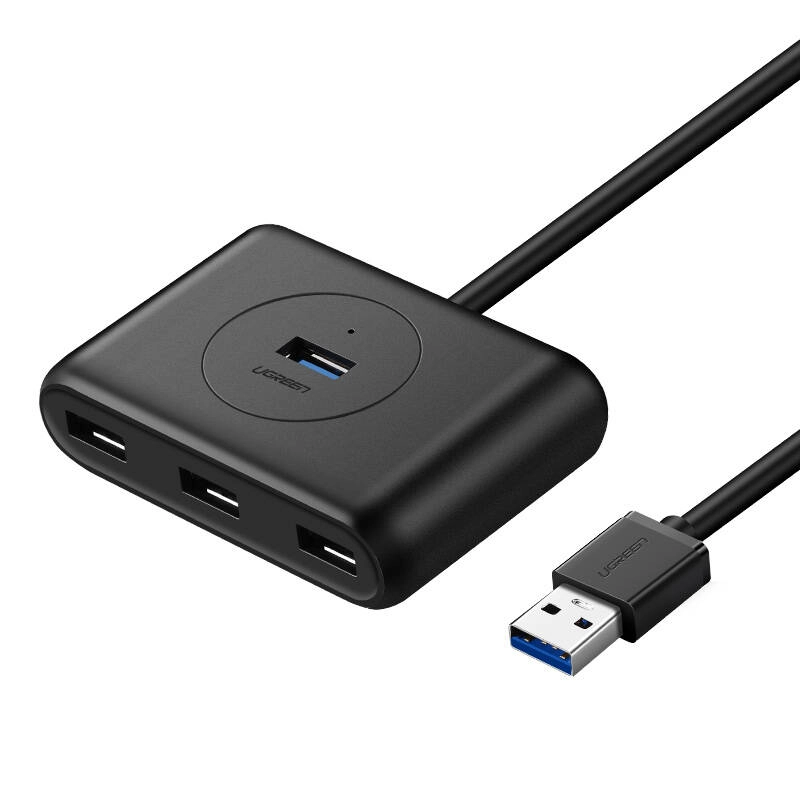Hub USB UGREEN CR113 USB do 4x USB 3.0 5Gbps 1m Czarny
