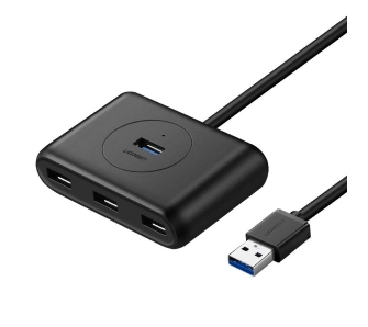 Hub USB UGREEN CR113 USB do 4x USB 3.0 5Gbps 1m Czarny