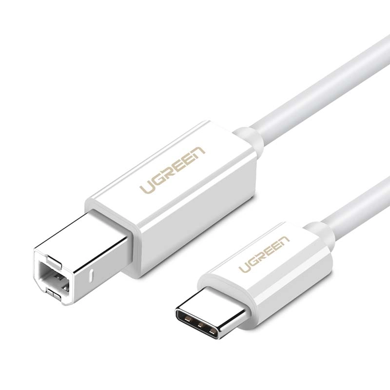 Kabel USB UGREEN US241 USB 2.0 C-B 1,5m Biały