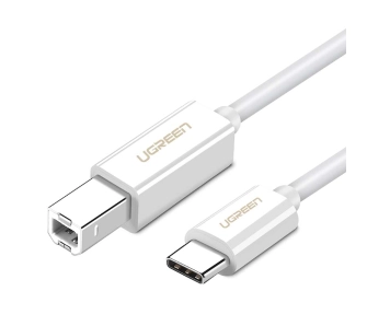 Kabel USB UGREEN US241 USB 2.0 C-B 1,5m Biały