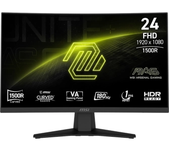 Monitor MSI MAG 244C 23,6" Full HD VA 180Hz 1ms MPRT Zakrzywiony Gamingowy
