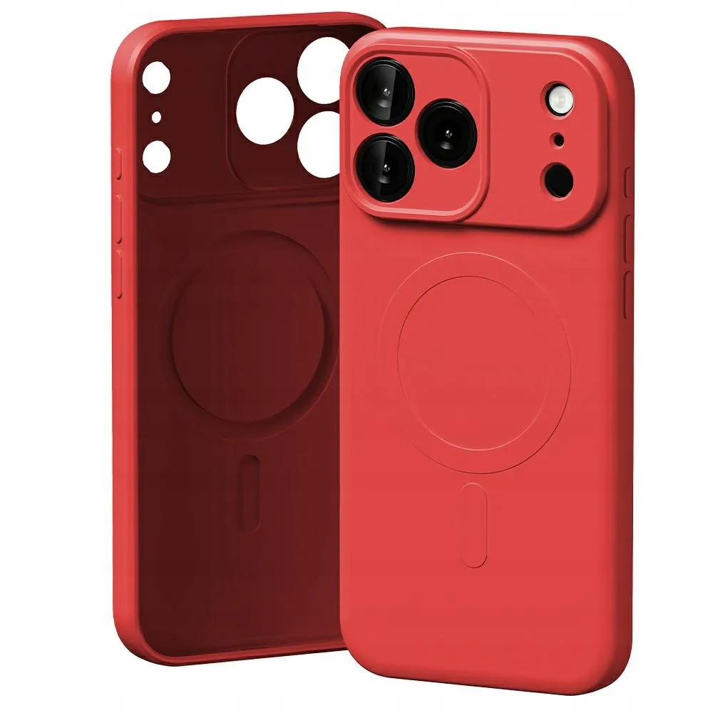 Etui Mercury Semi-Silicone MagSafe do iPhone 17 Pro Max Czerwony