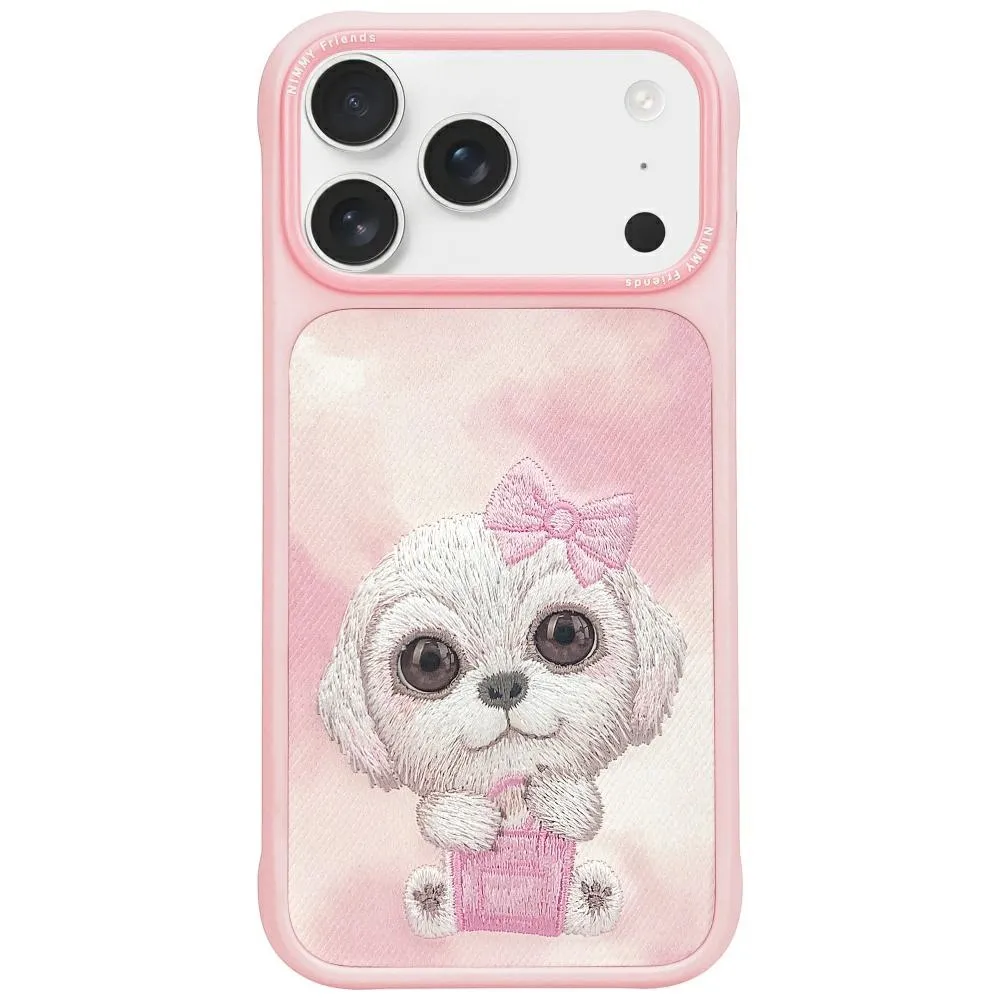 Etui Nimmy Big Eyed Pet 2.0 Dog do iPhone 17 Pro Różowy