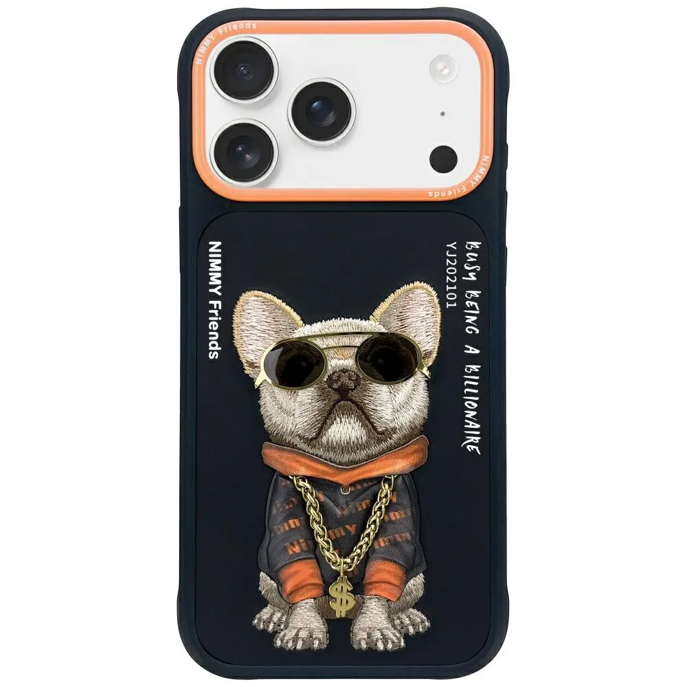 Etui Nimmy Glasses Cool Dog do iPhone 17 Pro Max Czarny