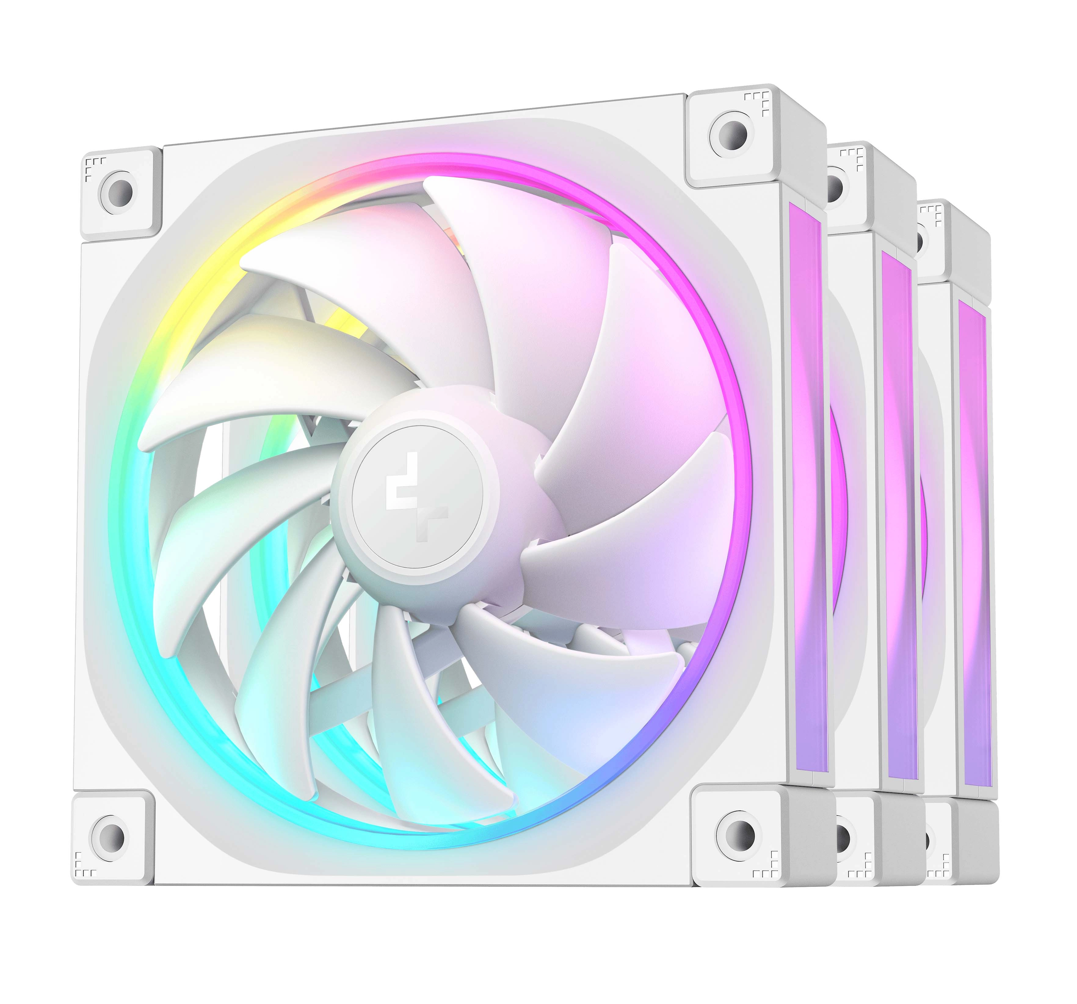 Zestaw wentylatorów DeepCool FL12 RGB 120mm 3szt. Biały