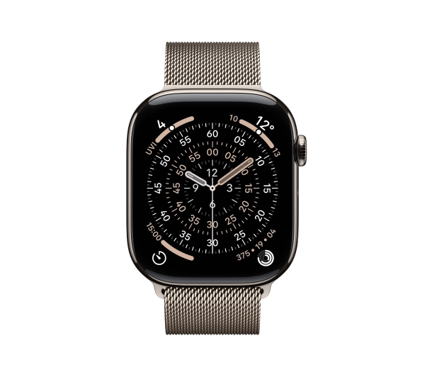 Apple Watch Series 11 GPS + Cellular 42mm Tytan Naturalny Bransoleta mediolańska Naturalny - ⚡ BESTSELLERY ⚡ - Kup na Raty - RRSO 0%