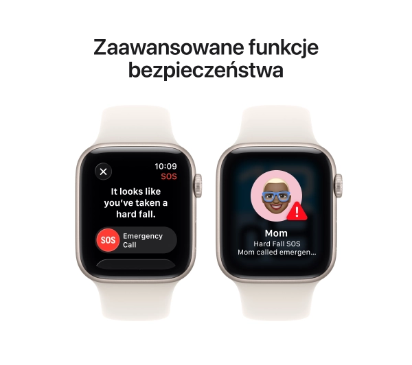 Apple Watch SE 3gen GPS + Cellular koperta 44mm z aluminium Księżycowa poświata pasek sportowy Księżycowa poświata S/M - ⚡ BESTSELLERY ⚡ - Kup na Raty - RRSO 0%