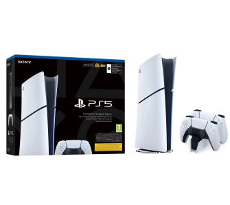 Konsola Sony PlayStation 5 Digital Slim E Chassis (PS5) 825GB + Dodatkowy Pad + Stacja Ładowania DualSense