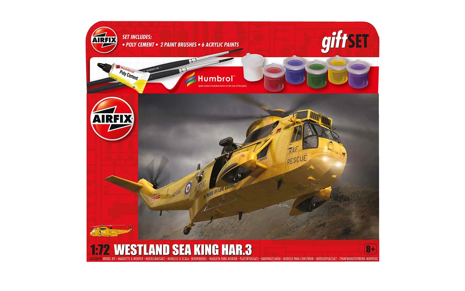 Model do sklejania Airfix A55307B Gift Set Helikopter Westland Sea King HAR.3 Skala 1:72