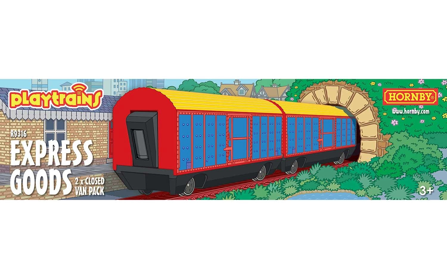 Model Playtrains OO 1:76 Zestaw 2 zamkniętych wagonów Express Goods