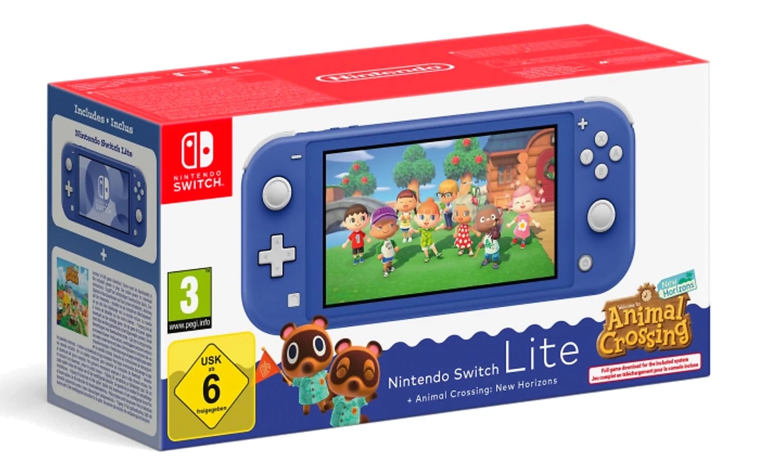 Konsola Nintendo Switch Lite Niebieski + Animal Crossing: New Horizons