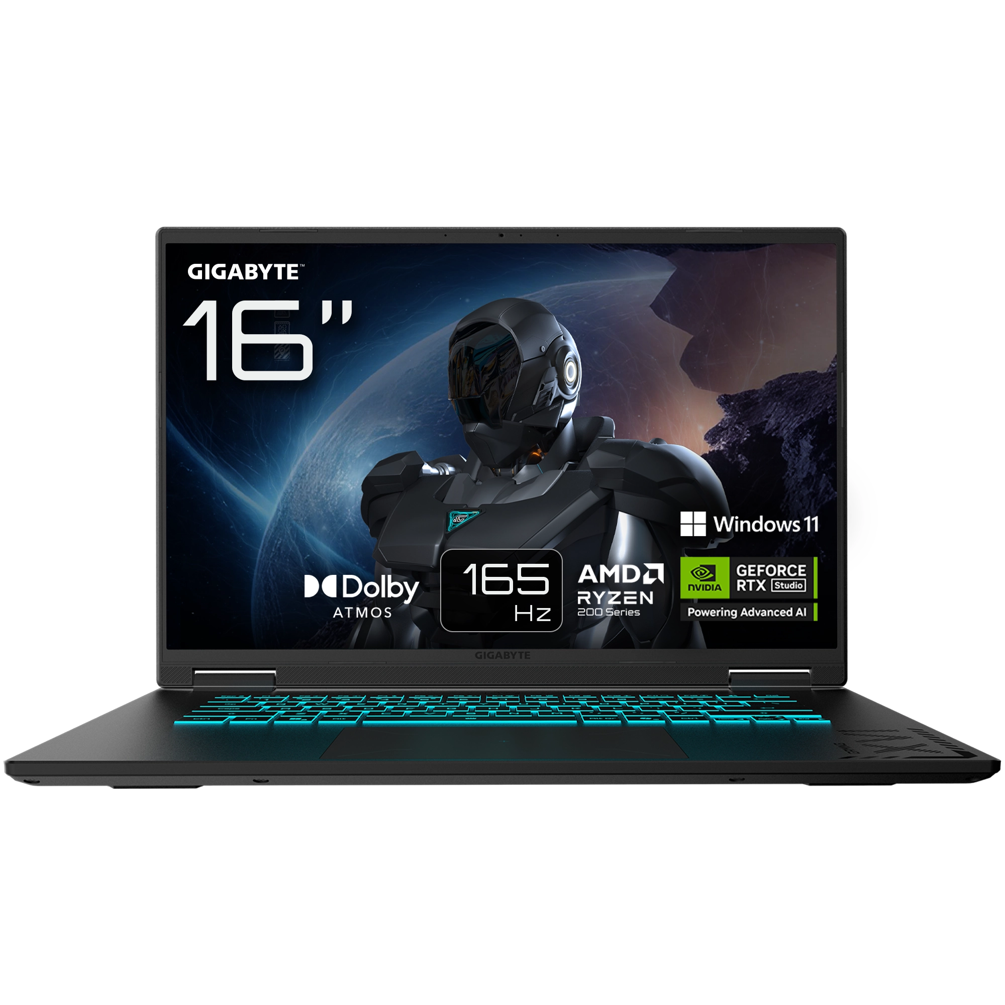 Laptop gamingowy Gigabyte Gaming A16 3THK3EE893SH 16" 165Hz R7 260 16GB RAM 512GB Dysk SSD RTX5050 DLSS4 Win11 Czarny Funkcje AI