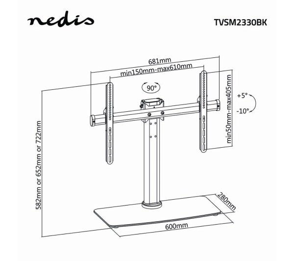 Nedis TVSM2330BK od 32" do 65" Max 45kg