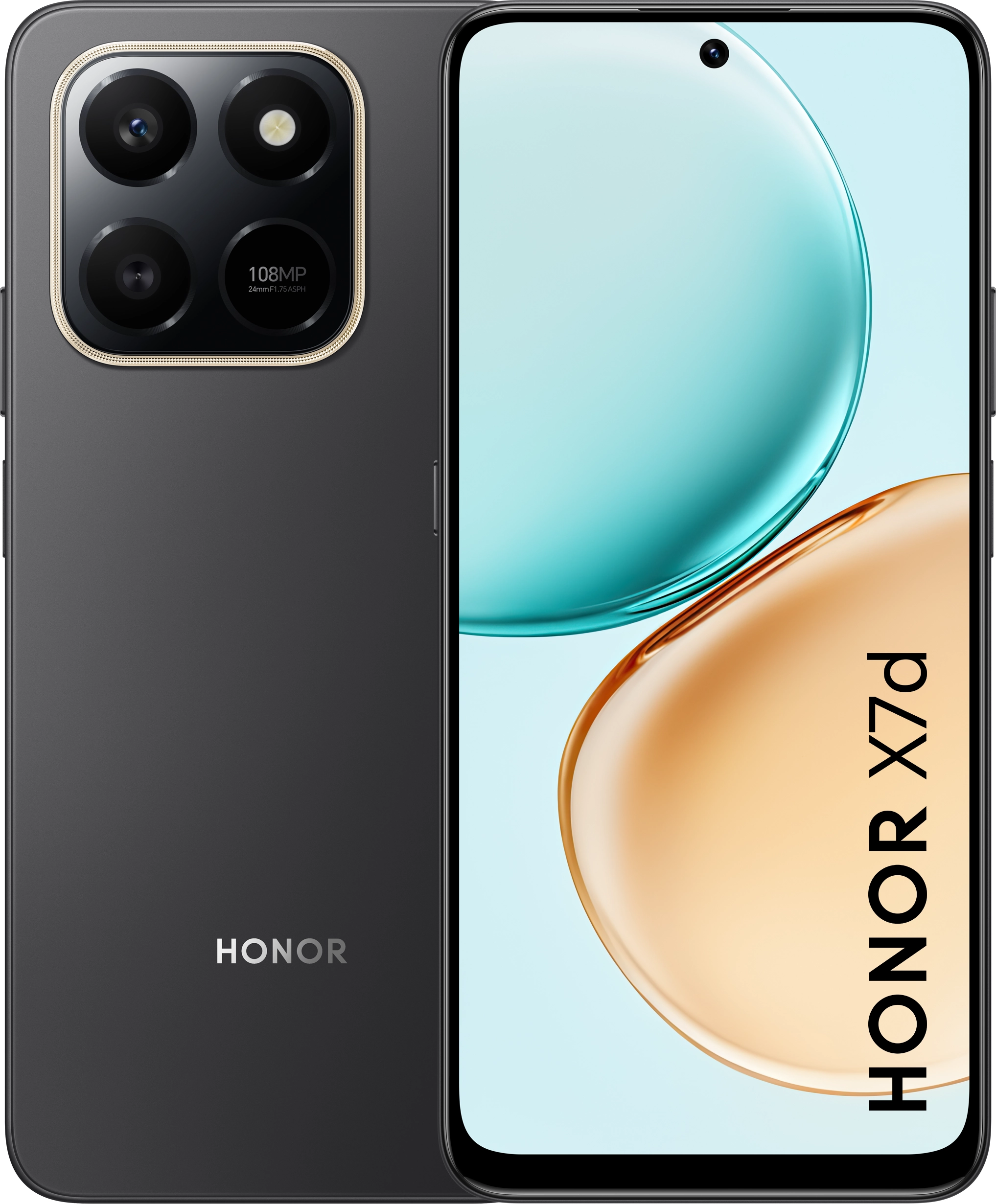 Smartfon Honor X7d 6/128GB 6,77" 120Hz 108Mpix Czarny