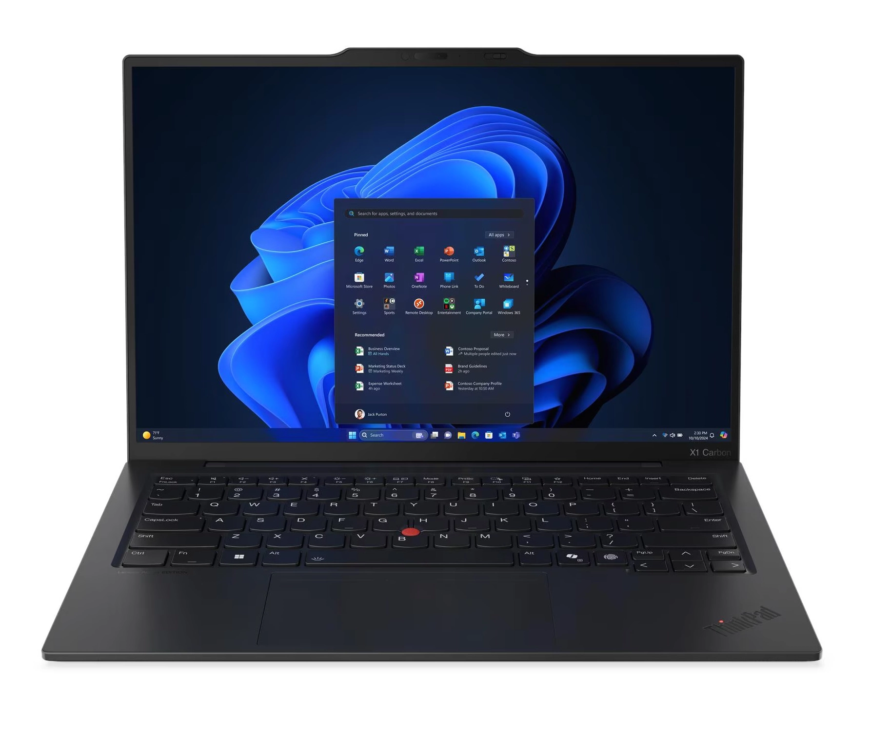Laptop 2w1 Lenovo ThinkPad X1 Carbon Gen 13 Aura Edition OLED 14" Ultra 7 265U 64GB RAM 1TB Dysk SSD Win11 Pro Czarny Funkcje AI