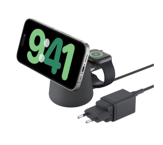 Belkin 2w1 Qi2 15W do iPhone AppleWatch AirPods Grafitowy - ⚡ EURO HIT CENOWY! ⚡ - Kup na Raty - RRSO 0%
