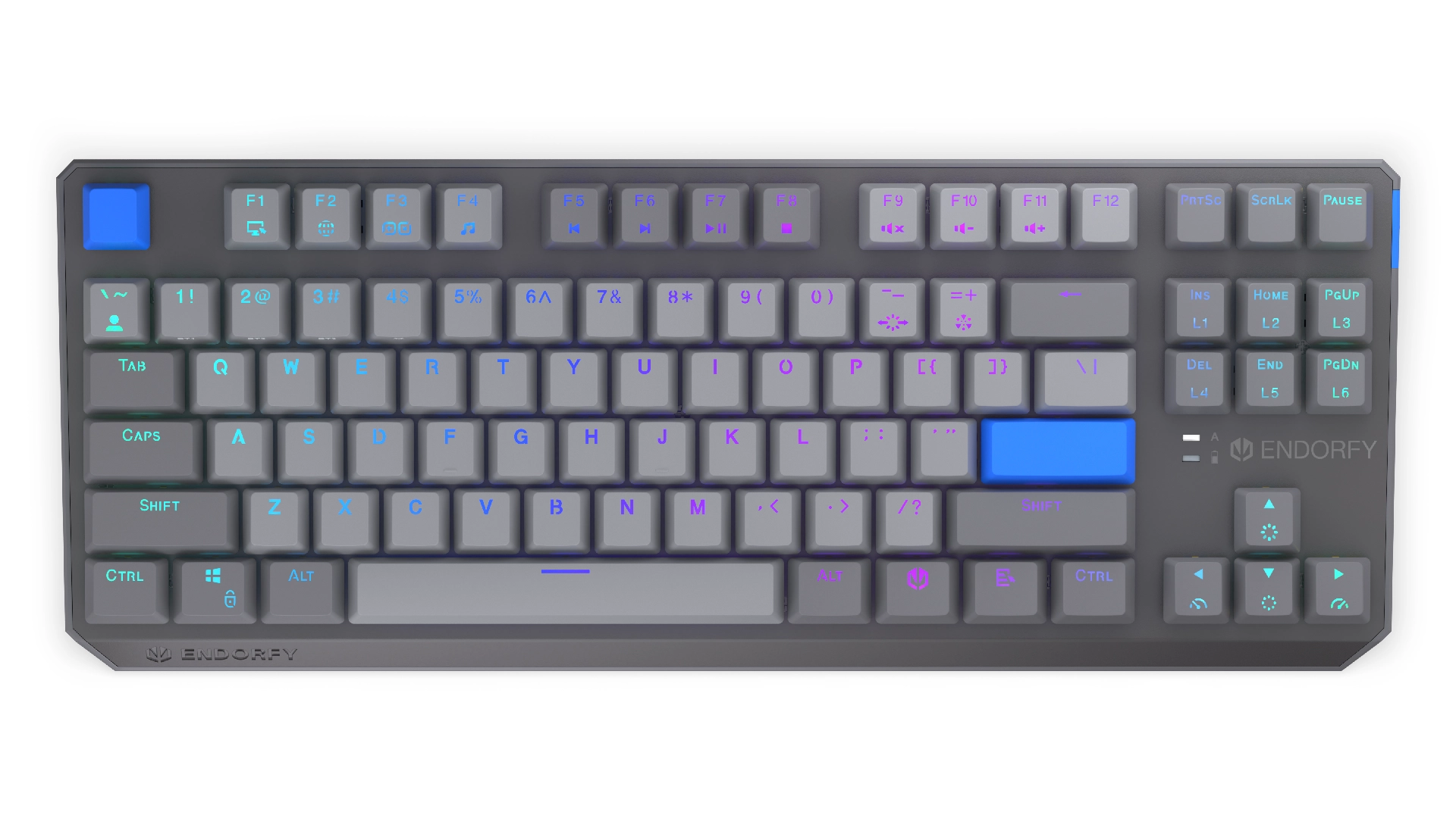 Klawiatura mechaniczna Endorfy Thock V2 TKL Wireless Gateron Yellow Szary